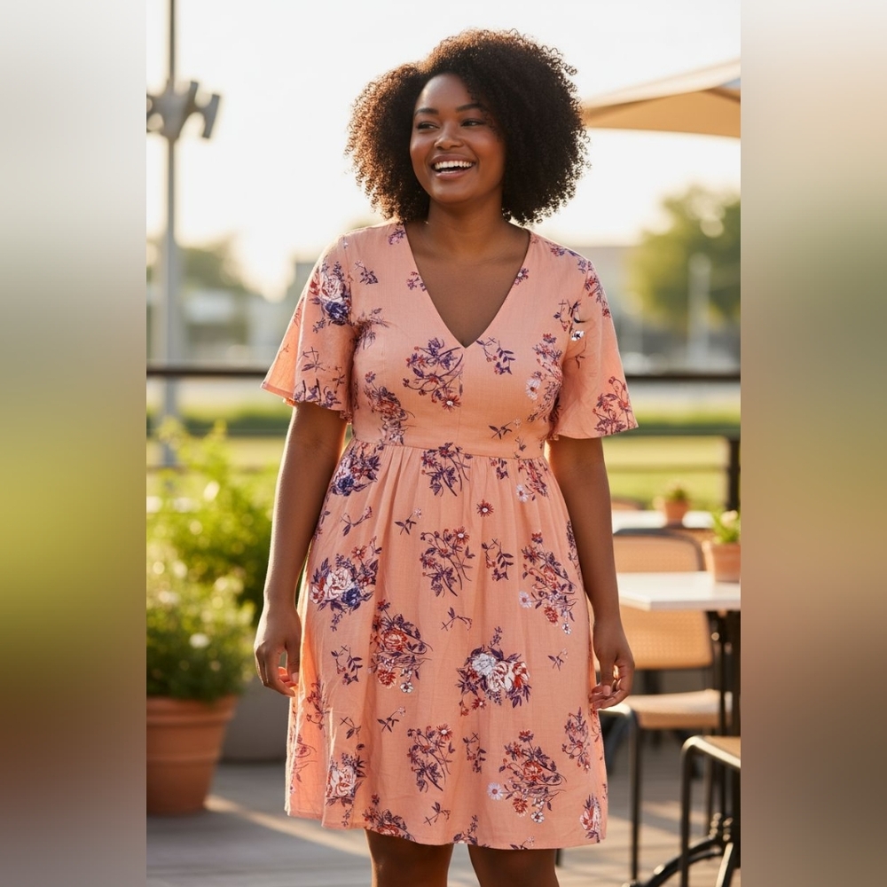 Abound Floral Print Dress - XL